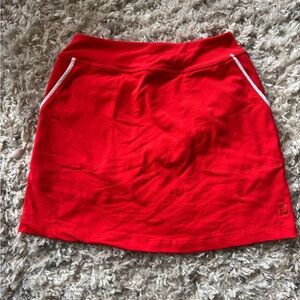 Footjoy Women’s Red & White Golf Skort Built in shorts Size Small